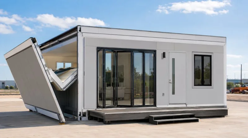 Ni ladrillos ni construcción en seco: el nuevo invento estadounidense que instala casas en 1 hora y se transporta como una caja
