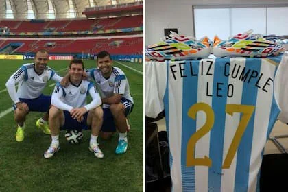 Con el boom de Twitter, la cuenta de la selección compartió fotos de la intimidad del festejo de Messi