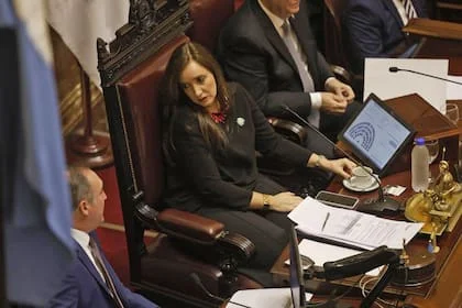 La presidenta del Senado, Victoria Villarruel