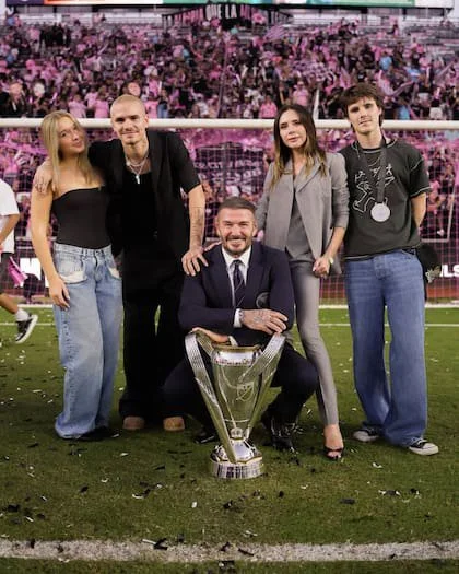 La familia Beckham sin Brooklyn en la coronación del Inter Miami (Foto: @davidbeckham)