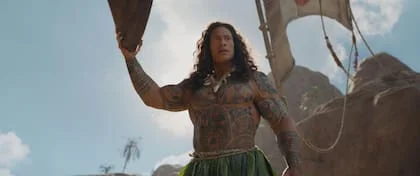 Dwayne Johnson en una escena de Moana