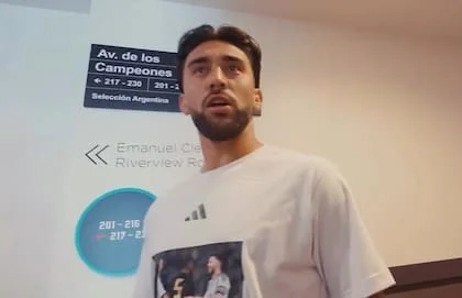 Nico González participó del clip en homenaje al capitán (Foto: @leomessi)