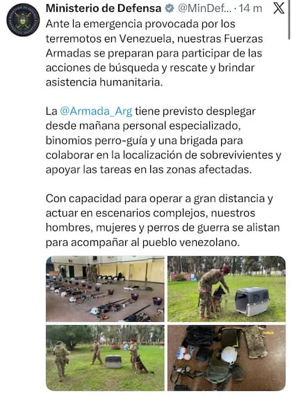 La comunicación del Ministerio de Defensa
