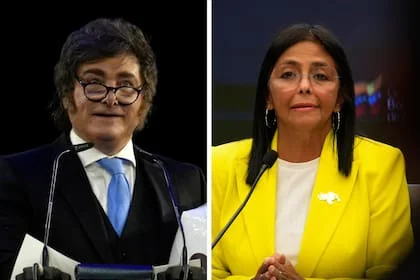 Javier Milei y Delcy Rodríguez