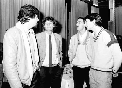 Hugo Conte, Esteban Martínez, Daniel Castellani y Alejandro Diz en los días previos a los Juegos Olímpicos de Los Ángeles 1984