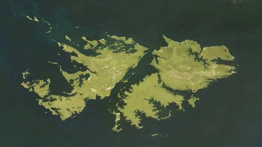 Islas Malvinas, imagen satelital - Enero de 2011