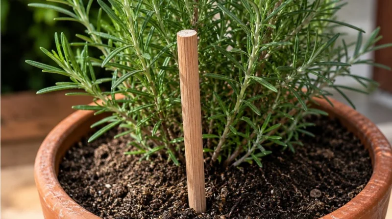 Clavar un palito de madera en la planta de romero: por qué lo recomiendan y para qué sirve
