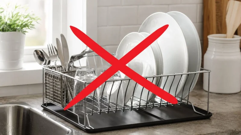 Los escurridores de platos tradicionales ya son historia: el sistema oculto sobre la bacha que libera espacio en la mesada