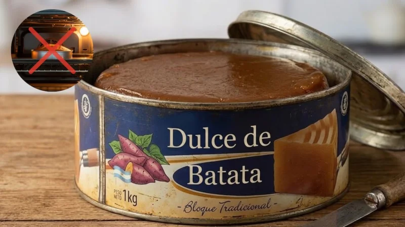 Por qué no conviene usar las latas viejas de dulce de batata como moldes para horno