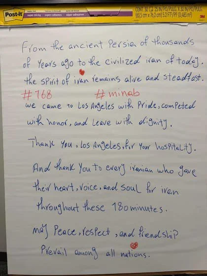La carta que la selección iraní dejó en el vestuario, según Varzesh3