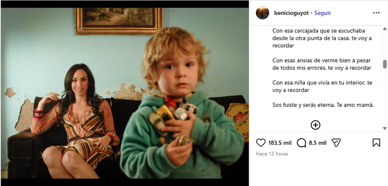 La publicación del hijo de la conductora.