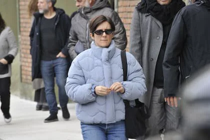 Malena Pichot en el entierro de Ernestina Pais