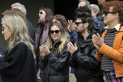 Rocío Igarzábal en el entierro de Ernestina Pais
