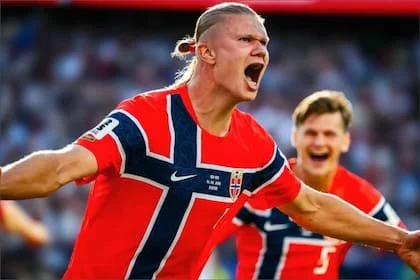 Haaland mantiene una estricta dieta en el Mundial con Noruega y ya marcó cuatro goles desde su debut