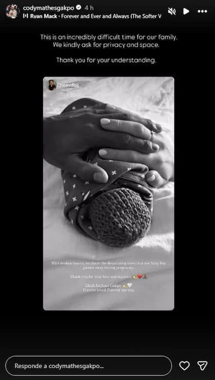 El mensaje de Cody Gakpo y su pareja para confirmar la triste noticia