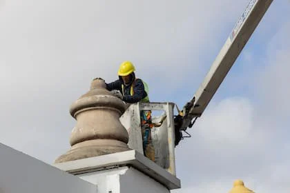 Las obras de mantenimiento del Puente Alsina
