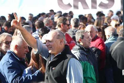 Berni, el año pasado, durante una marcha a Plaza de Mayo para protestar contra la condena de Cristina Kirchner