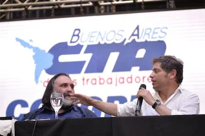 Baradel y Kicillof, en un congreso de la CTA