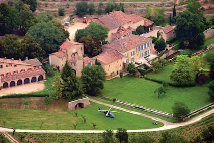 La bodega Chateau Miraval vista desde el aire