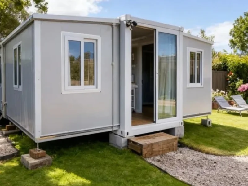 Compró una casa por internet, llegó desde China en un contenedor y la instalaron en una hora