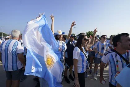 Miles de hinchas argentinos asistieron al partido contra Austria