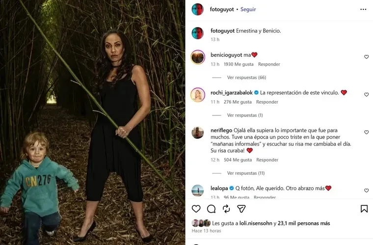 Benicio Pais reaccionó con un breve y movilizador mensaje al ver el recuerdo publicado por su padre.