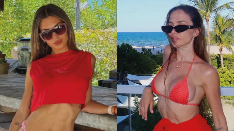 Las mujeres de “La Scaloneta” en microbikini: Agus Gandolfo y Caro Calvagni en las playas de Miami