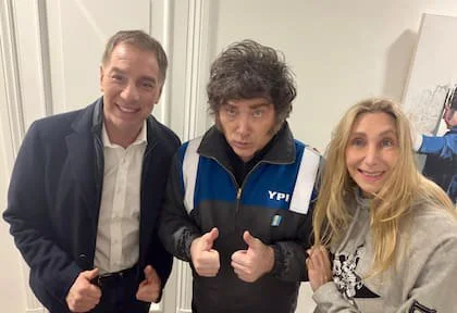 Diego Santilli, Javier y Karina Milei