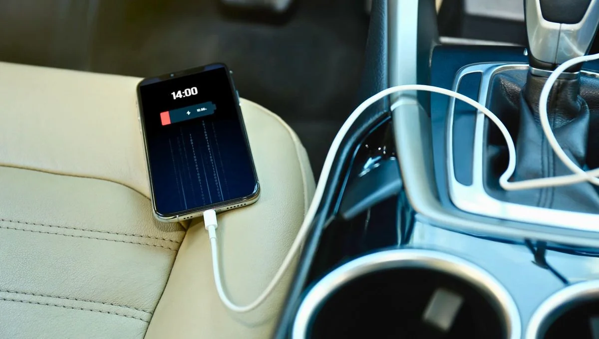 Cargar el celular mientras manej&aacute;s puede aumentar el riesgo de accidentes y da&ntilde;ar el dispositivo.