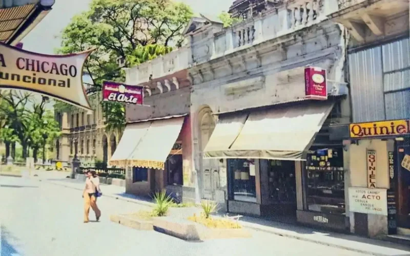 Recuerdos fotográficos: Cuando San Martín al 500 fue peatonal y en los canteros alguien sembró plantas de marihuana