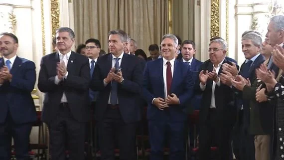 Zdero y Valdés acompañaron la jura de Santilli como jefe de Gabinete en la Casa Rosada