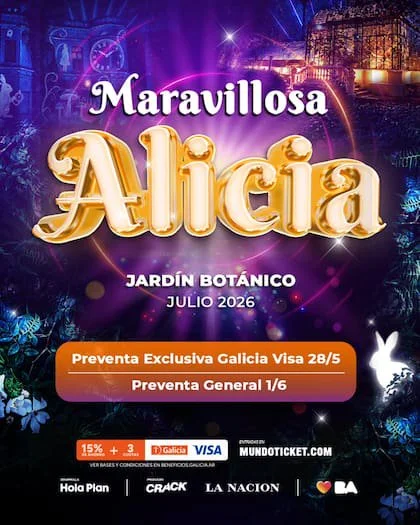 Maravillosa Alicia llega al Jardín Botánico de la Ciudad de Buenos Aires