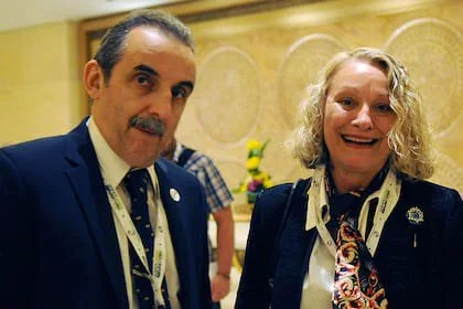 La ex secretaria kirchnerista de Comercio Exterior Beatriz Paglieri y Guillermo Moreno