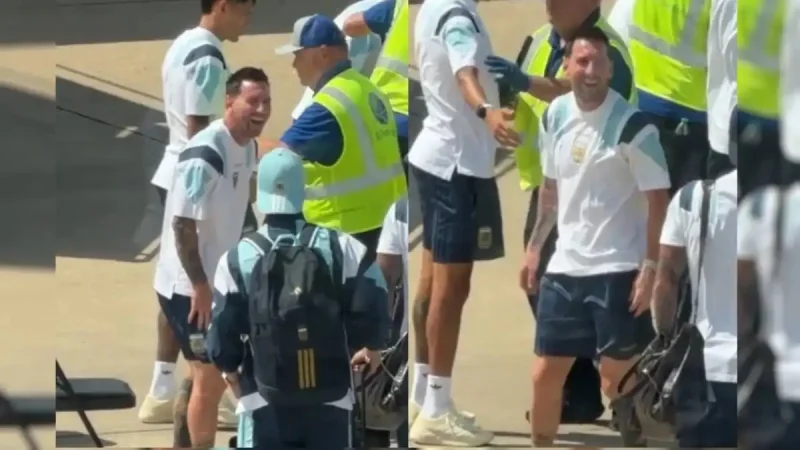 Messi no pudo contener la risa: el inesperado control de seguridad que vivió toda la Selección antes de viajar a Miami