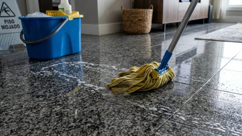 Los pisos de granito son un clásico en los hogares por su durabilidad, pero hay un producto de limpieza que los deteriora