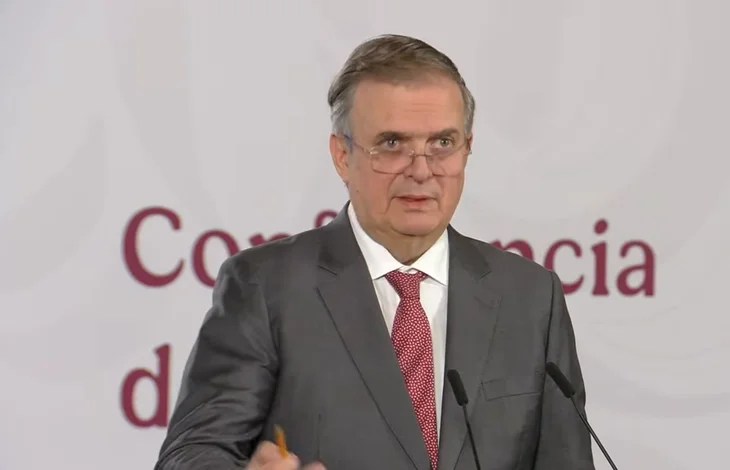 Marcelo Ebrard, titular de Economía, en la Mañanera del Pueblo.
