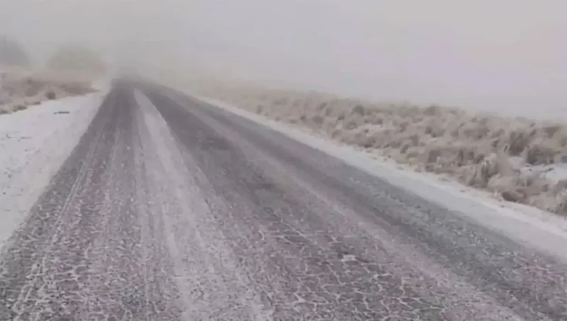 Cortaron el tránsito por la ruta 307 debido al congelamiento de la calzada