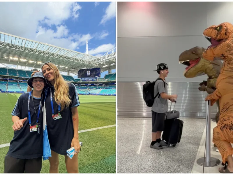 La sorpresa de Jimena Barón a su hijo Momo en el aeropuerto de Miami: “Mamá, pará por favor”