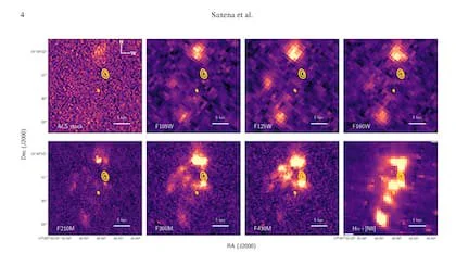 Imágenes tomadas en 2025 de la galaxia de radio