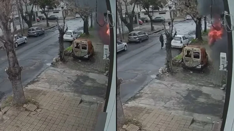 Video: el momento en que se incendió la casa en La Plata donde murió una mujer