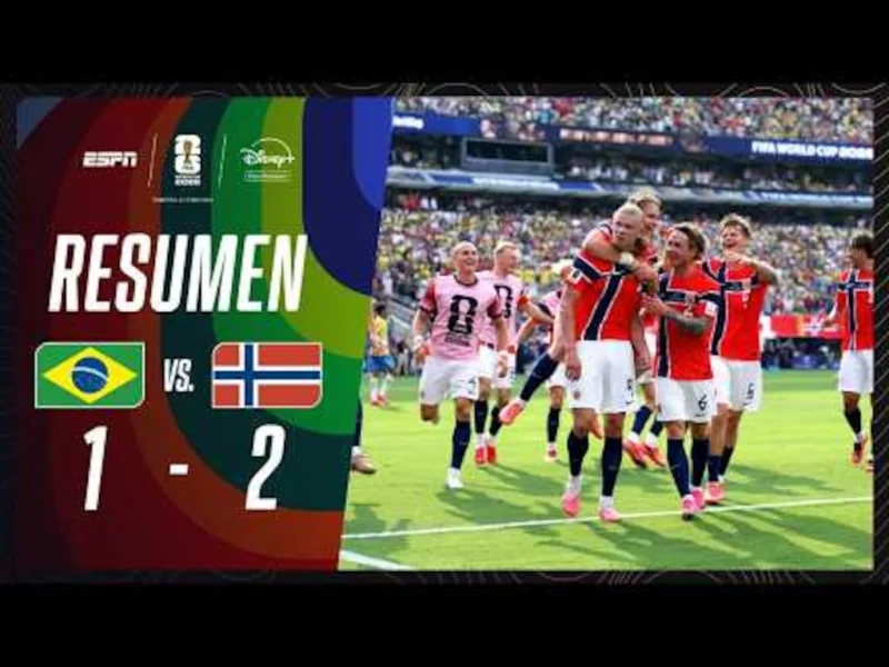 Noruega le ganó a Brasil 2 a 1 por los octavos de final del Mundial 2026