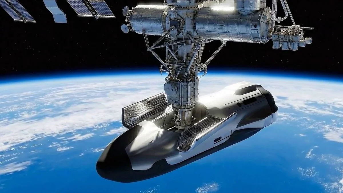 El D2 en modo autónomo conectado a una estación espacial. (Visualización de Aspire Space Technologies)