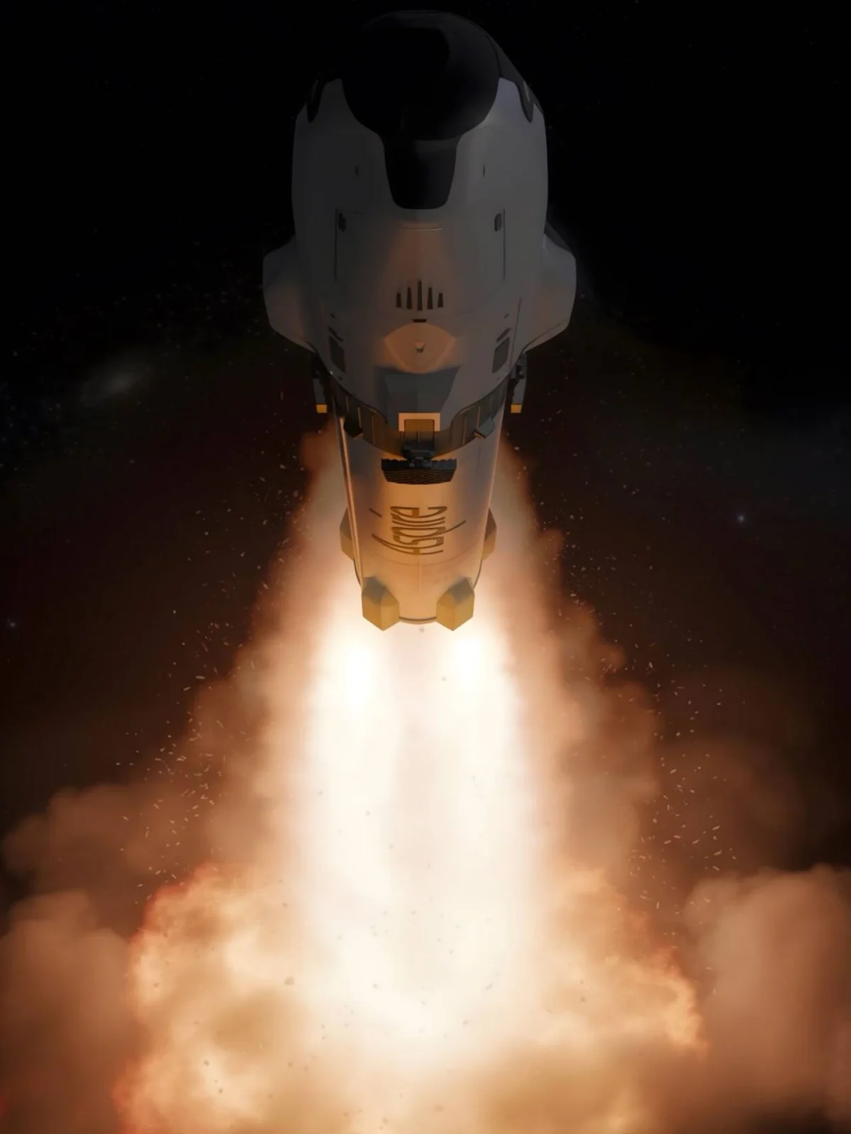 Despegue del Oryx. (Visualización de Aspire Space Technologies)