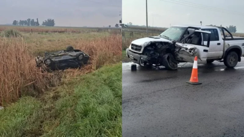 Tragedia en la Ruta 5: un hombre y su hijo murieron en un choque entre un auto, una camioneta y un camión
