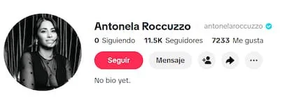 Antonela estrenó su cuenta y ya tiene más de 11 mil seguidores