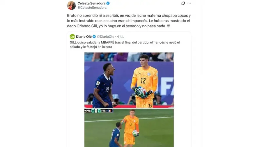 Celeste Amarilla y Kylian Mbappé 06072026
