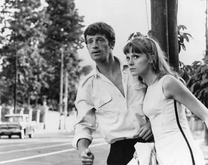 Junto a Jean-Paul Belmondo, en El hombre de Río
