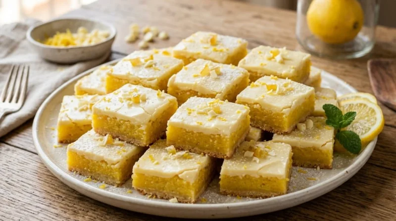 Sin harina ni azúcar: cómo hacer cuadraditos de limón y chocolate blanco, fáciles e ideales para la merienda