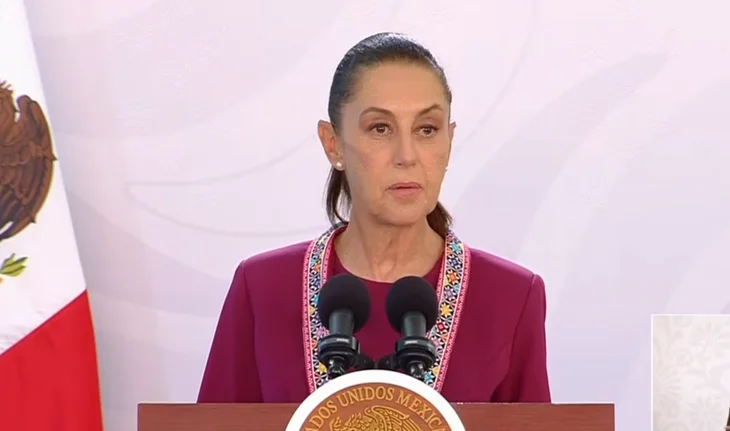 Claudia Sheinbaum en la Mañanera del Pueblo desde Morelia, Michoacán.