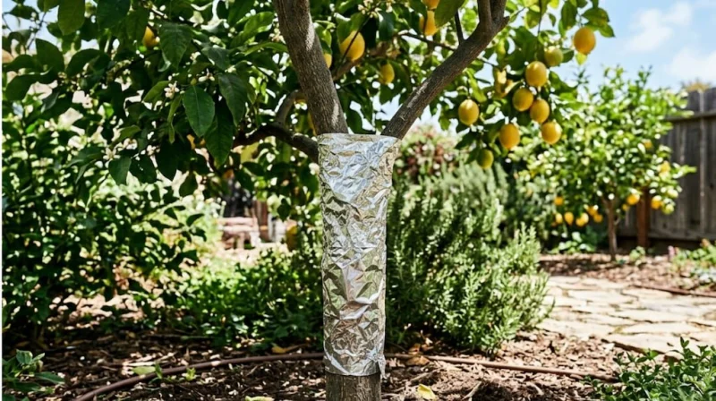 Poner papel aluminio en el tronco del limonero: para qué sirve hacerlo en invierno y qué beneficios tiene